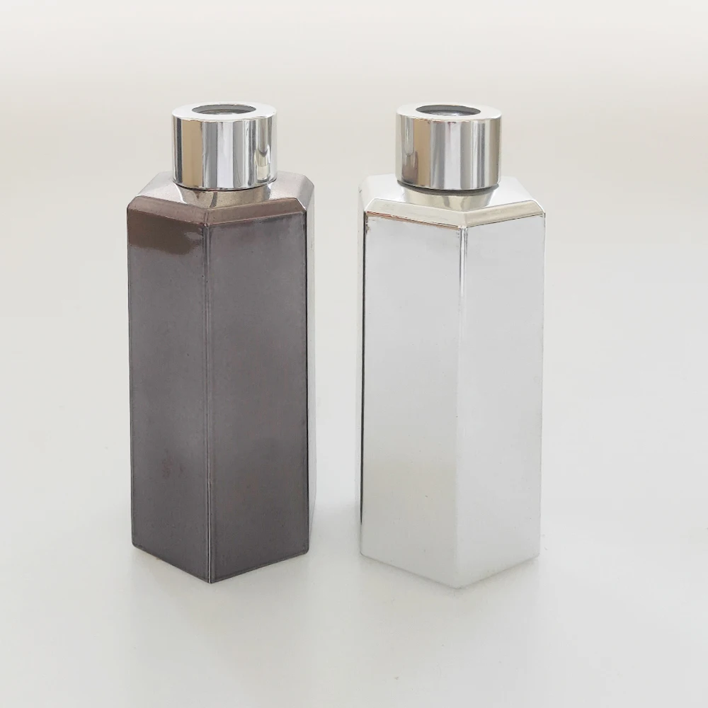 Mescente essential oil reed diffuser square bottle with wood cap