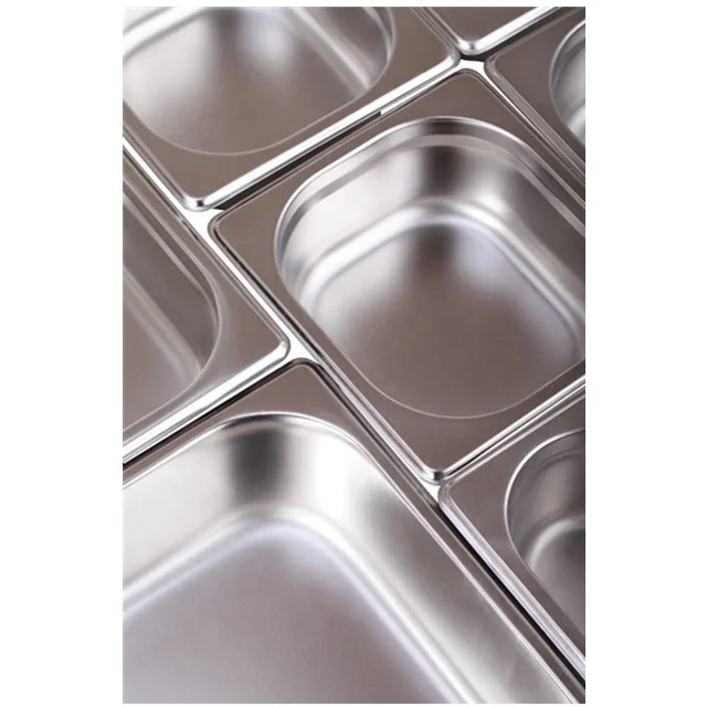 Европейский гастроемкий пищевой контейнер из нержавеющей стали для отеля, ресторанное оборудование ss201 1/1 1/2 1/9 gn pan