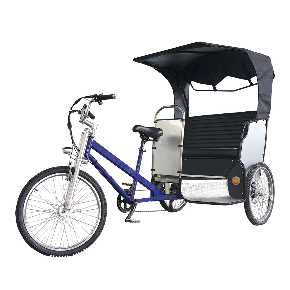 Motrike Heavy Loading 3 Wheeler Electric Bike Pedicab Tricycle with Canopy for Passengers 3 Person