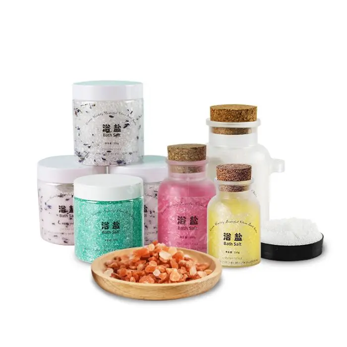 4 oz 6 oz 8 oz small empty clear body scrub container jars for bath salts shea butter hair products