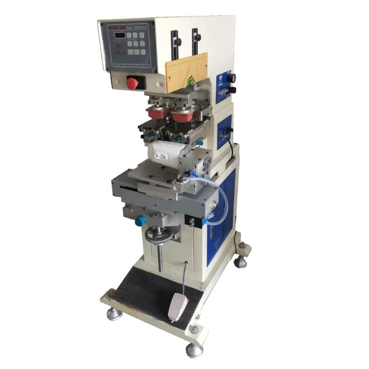 tampo print HP-160BY Sealed ink cup pad printer with Rotary holder plastic case pad printing machine