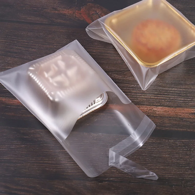 Cookie Bags Clear Self Adhesive Resealable Cellophane Matte Cookie Bags for Wedding Birthday Candy Biscuits