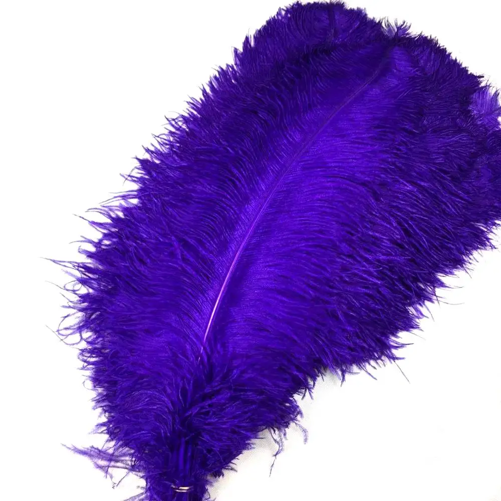 Purple Dyed Colors Large Artificial Plumes 15-75cm Ostrich Feathers for Decorations