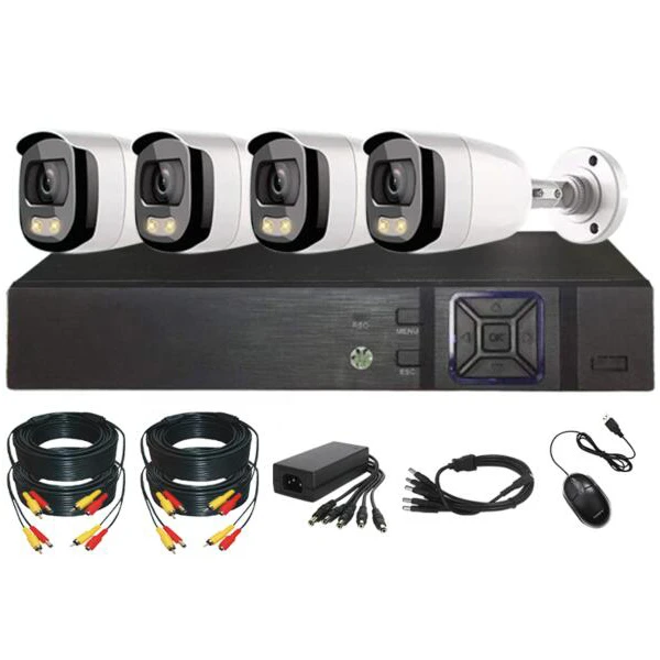 OEM ODM manufacturer CCTV security recording system CCTV system 4 channel  full color AHD kits