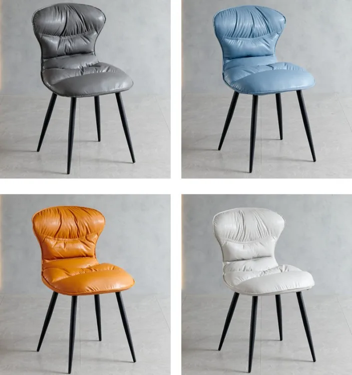 Pao Pao chair Home modern minimalist restaurant light luxury backrest iron hotel cafe nail art chair