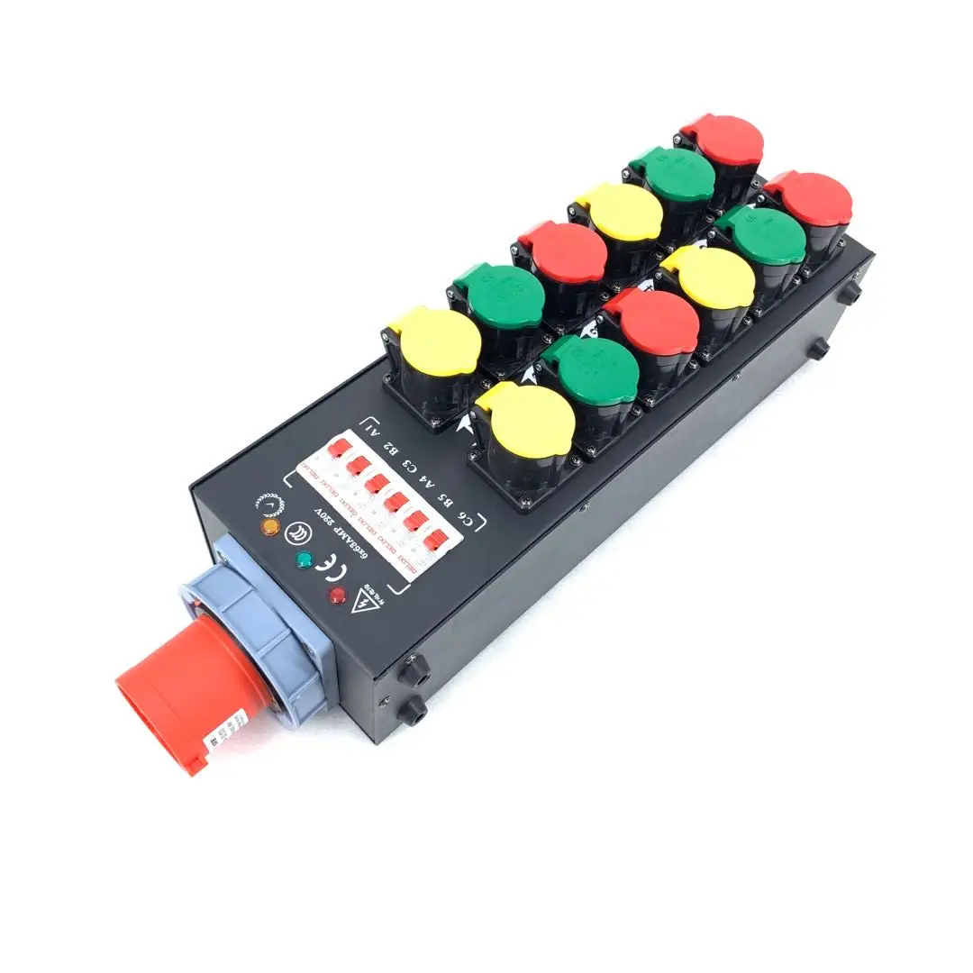 Plastic industrial socket box industrial plug-in power cabinet LED screen performance distribution aviation plug-in stage box