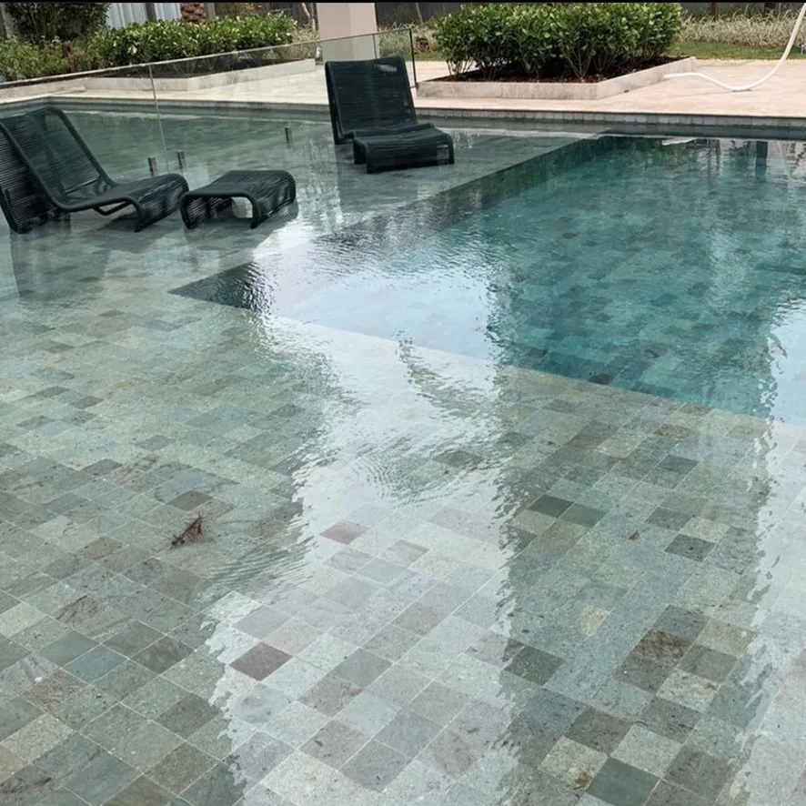 Premium Quality Pedra Hijau for Swimming Pool Floor Tiles Hijau Bruta