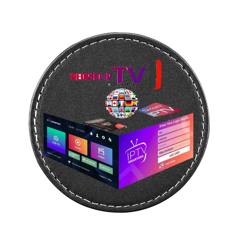 Wholesale Custom Printing Free Test Personalized PU Leather Coaster for Smart iptv Credits TV Panel