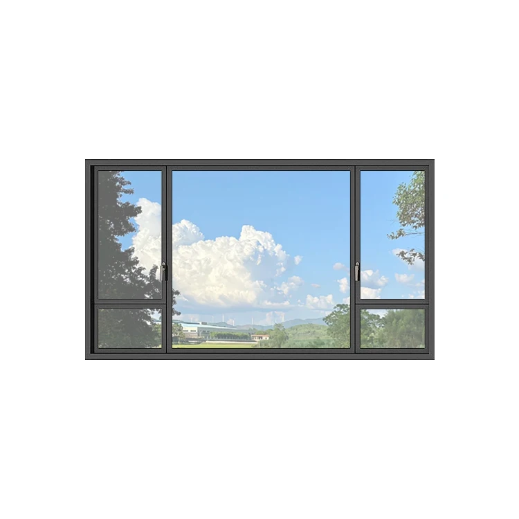 Professional design UPVC window Double glass swing PVC casement window can be customized