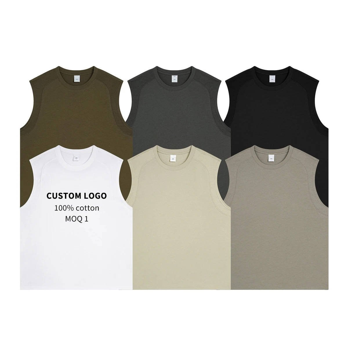 custom printing work vests for men sports vest men solid color simple all seasons sleeveless vest