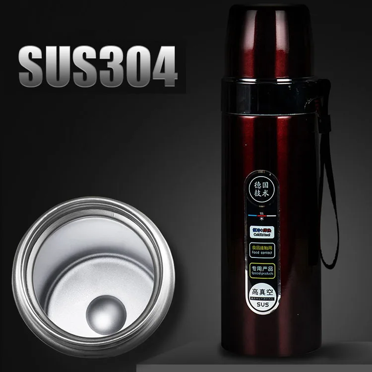 
Custom Double Wall BPA Free Vacuum Insulated thermos Water Bottle with Handle 