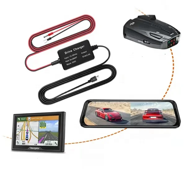 Customized dash cam hard wire kit,hard wire kit for dash cam,radar detector hardwire