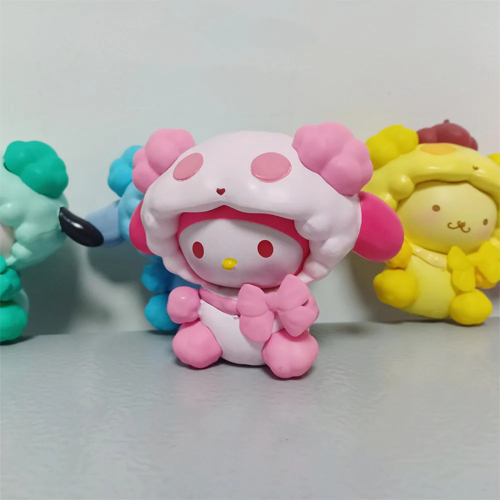 6 шт./компл. модели Melody Japanese Cute Kulomi Yugui Dog KT Cat Sheep формы Твердые кукольные украшения