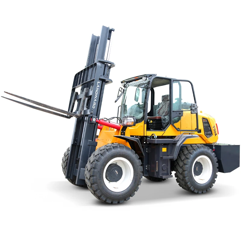 All Terrain 3 Tons Diesel Forklift 4WD Second Hand Mini Off Road Forklift Telescopic Forklift CE Euro 5 Certification