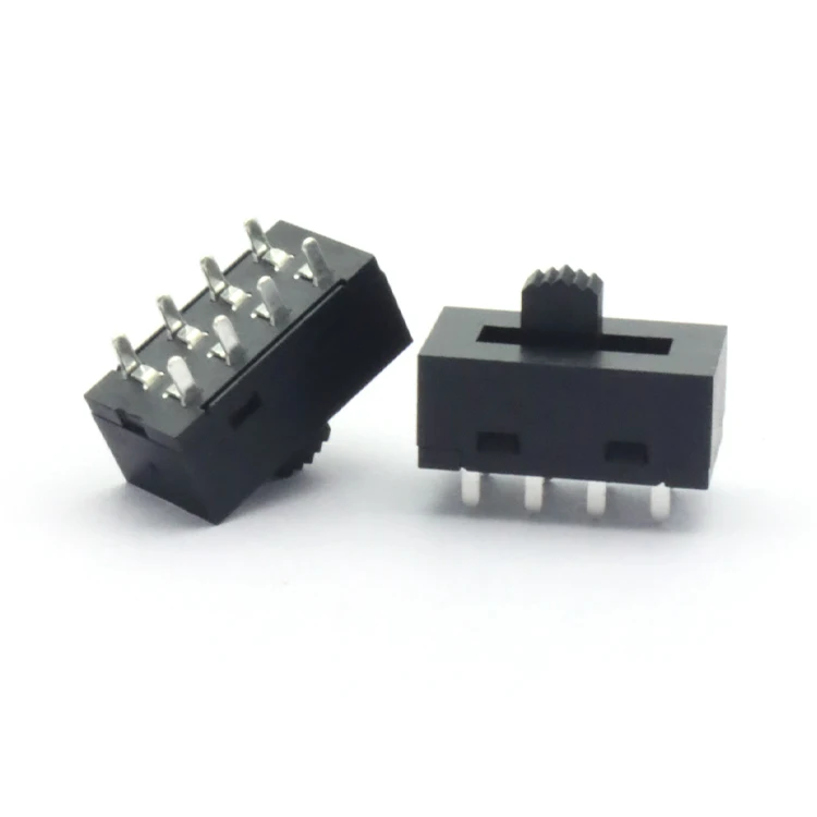Черный белый SS23H21G5-FP 2-5 позиций ползунковый переключатель 8 pin для осветительных приборов по