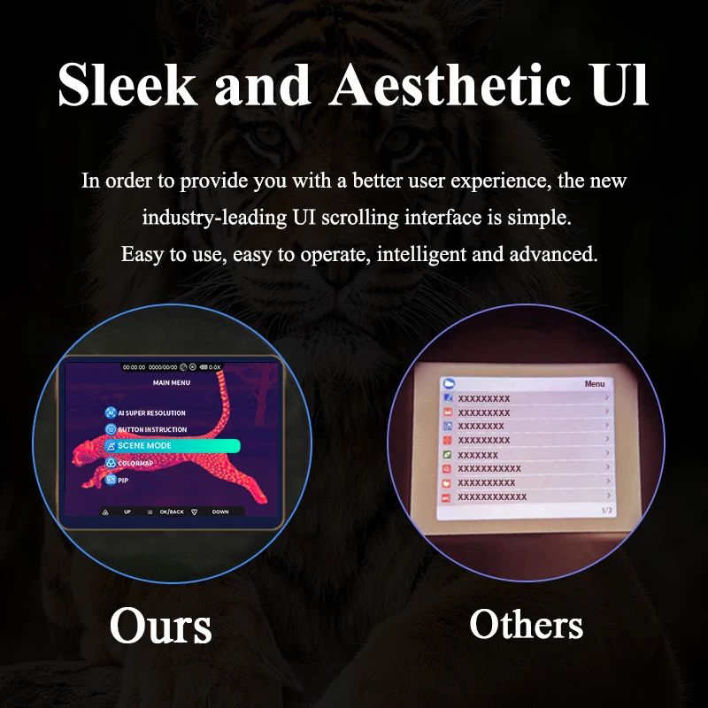 Smart Portable High Resolution Hunting Night Vision 35mm x8 Thermal Imager Monocular Scope with WIFI