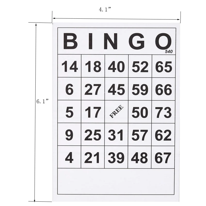 YUANHE  3-60 Pack, 180 Cards Total Disposable Bingo Game Card Sets