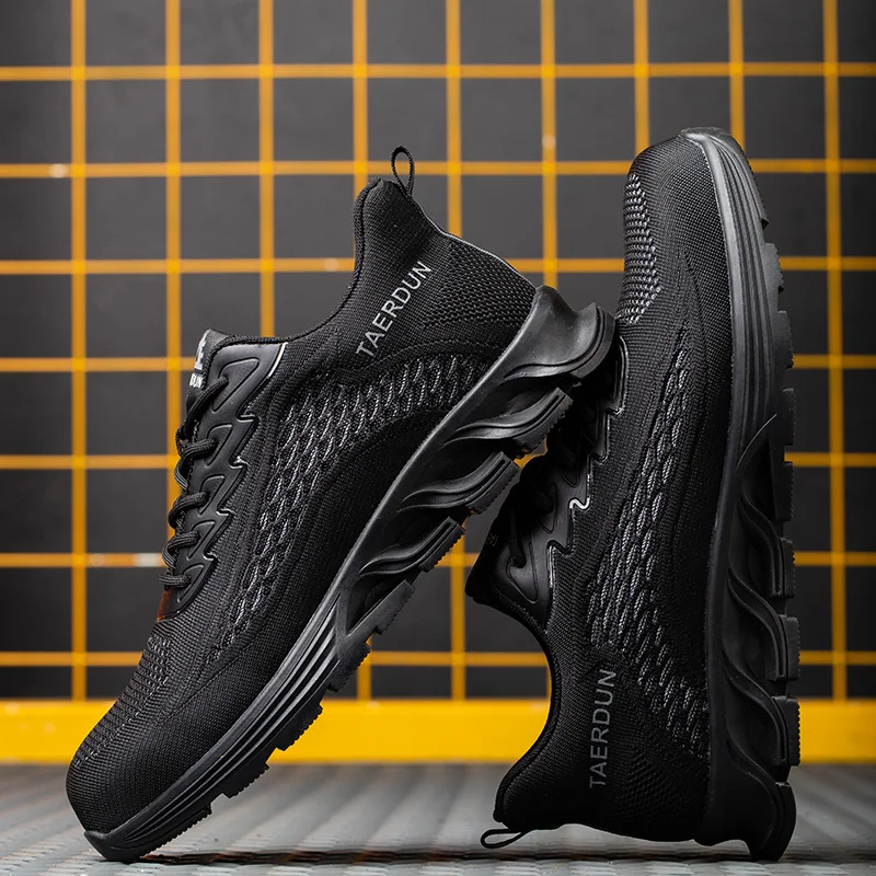 Dinggu anti-impact anti-slip anti-puncture light weight steel toe for men fatigue resistant comfortable safety shoes