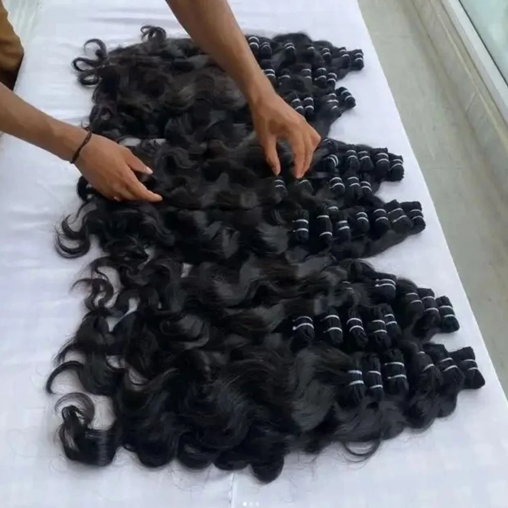 Temple Human Hair Virgin Cuticle Intact Hair Bundle Vendors Raw Double Drawn Weft Raw Indian Extension,100% Unprocessed Vietnam