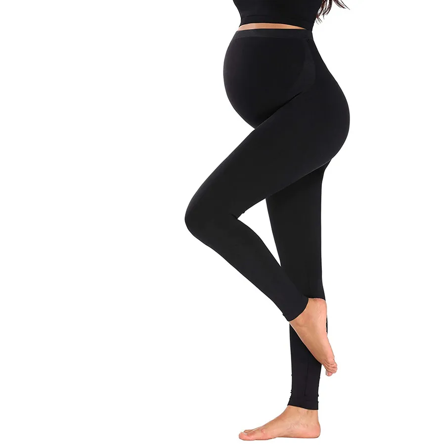 OEM ODM Maternity Leggings Over The Belly Extra Pants Extender Not See Through Maternity Yoga Pants for All Stages of Pregnancy