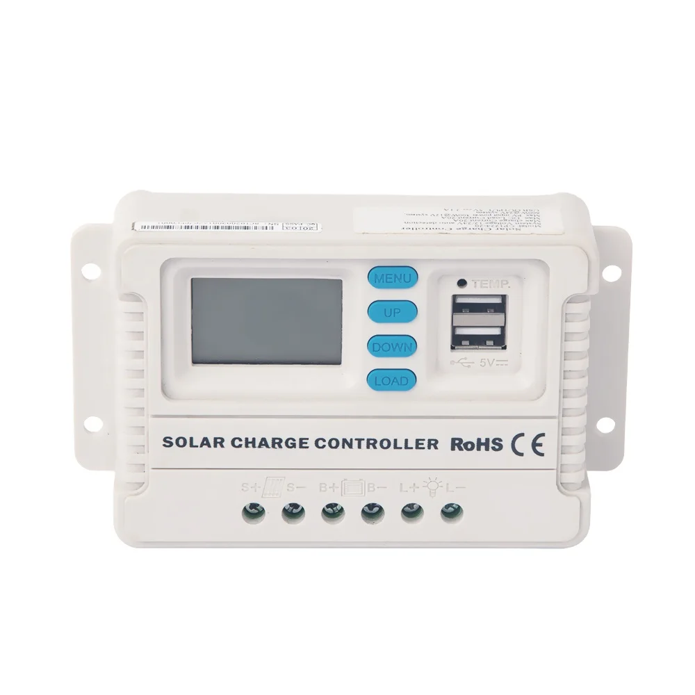 10 А 15 а 20 А 30 А 40 А 50 А 60 А контроллер солнечной панели 12 в 24 В ШИМ контроллер солнечного зарядного устройства с ЖК-дисплеем