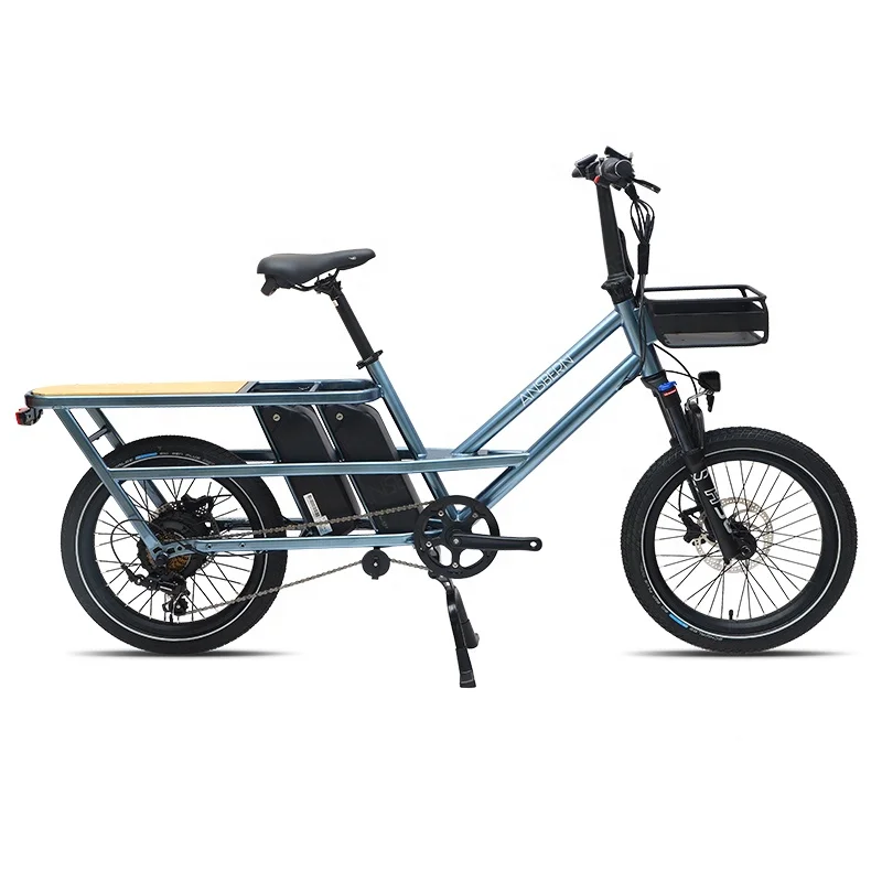 36V350W Very powerful motor electric cargo bike long tail seat long range two wheel electric cargo bike