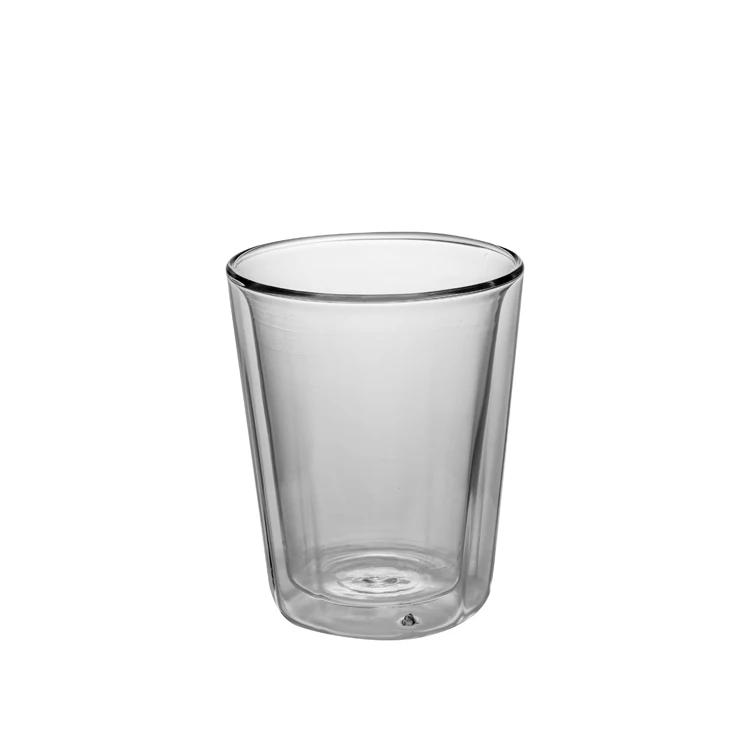 Promotional Food Grade Borosilicate Glass Heat-resistant Reusable Double Wall Glass Coffee Cup