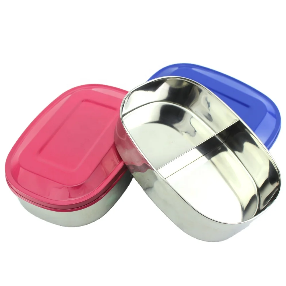 Custom Colorful Food Grade Stainless Steel Bento Lunch Box for Kids 500ml Lunchbox for School Small Food Containers for Adults