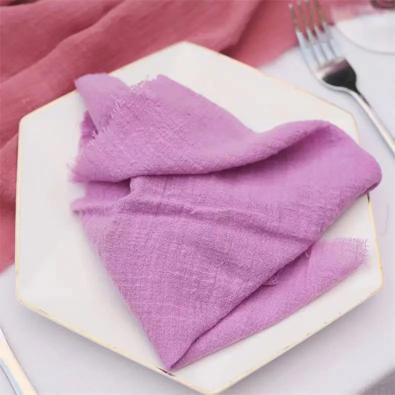 Hot sales soft hand feeling cotton linen cloth napkins dinner napkins cloth custom lego napkins