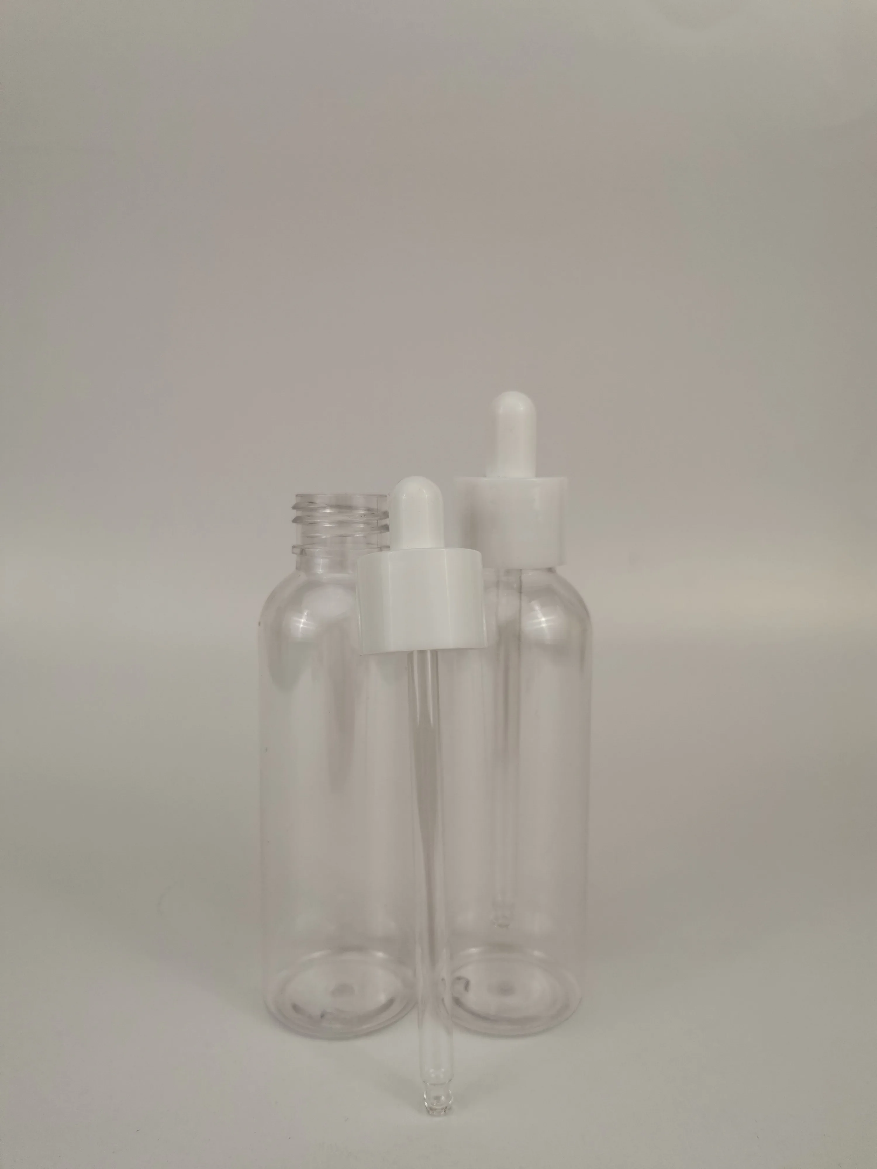 Factory  120 g 120 ml 4 oz transparent pink dropper bottle skin care cosmetic empty packaging pet plastic container for serum