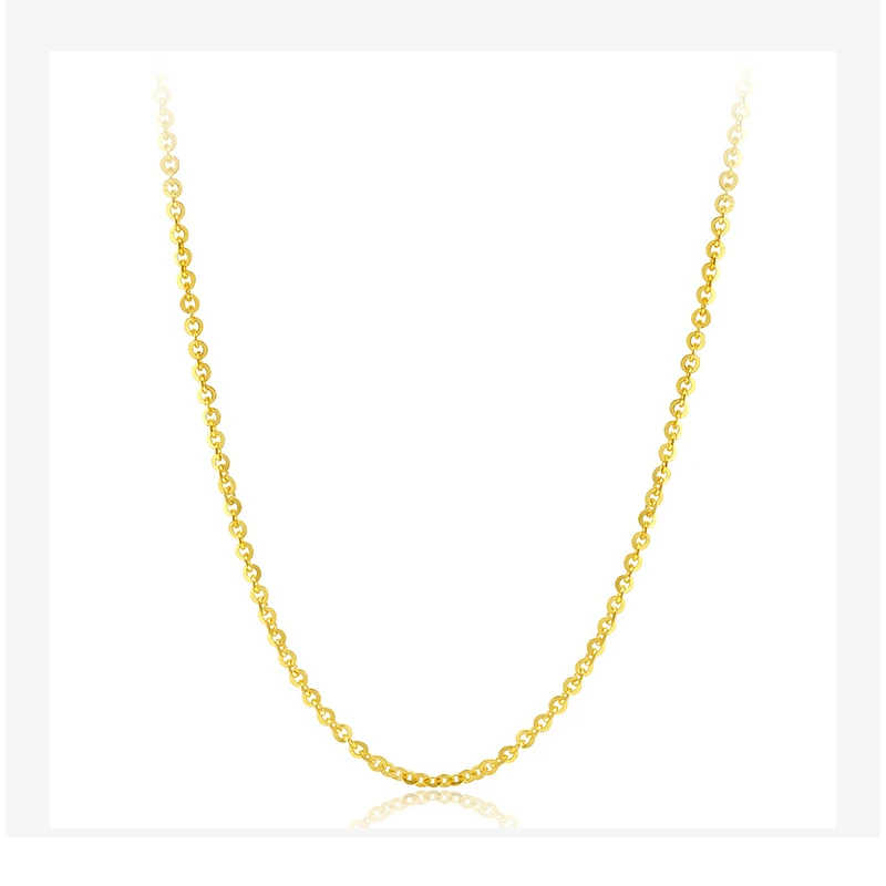 14K Real Gold O Chain Necklace Gold Rose Solid Chain