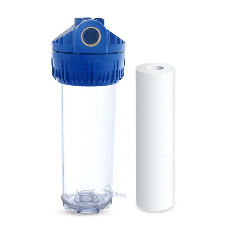 10 inch Transparent Standard Italian Style Carbon Active Filter Housing For 10 x 2.5 Inch Water Filter Cartridges