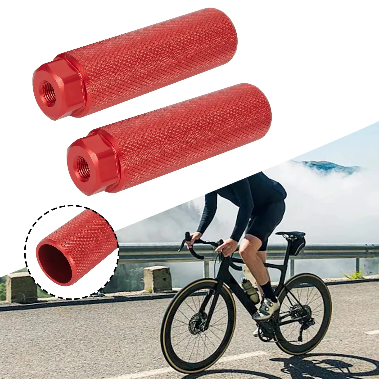 Cycling Accessories Alloy Foot Stunt Peg For BMX Bike 3 8 Inch Axles Bike Pegs Aluminum Alloy Anti Skid Lead Foot Rests