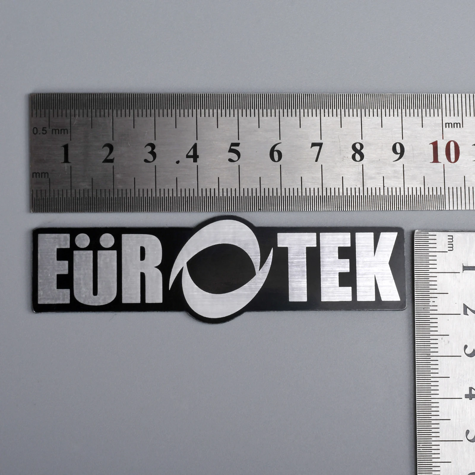 Aluminum metal custom brand logo household appliance silver white garment label