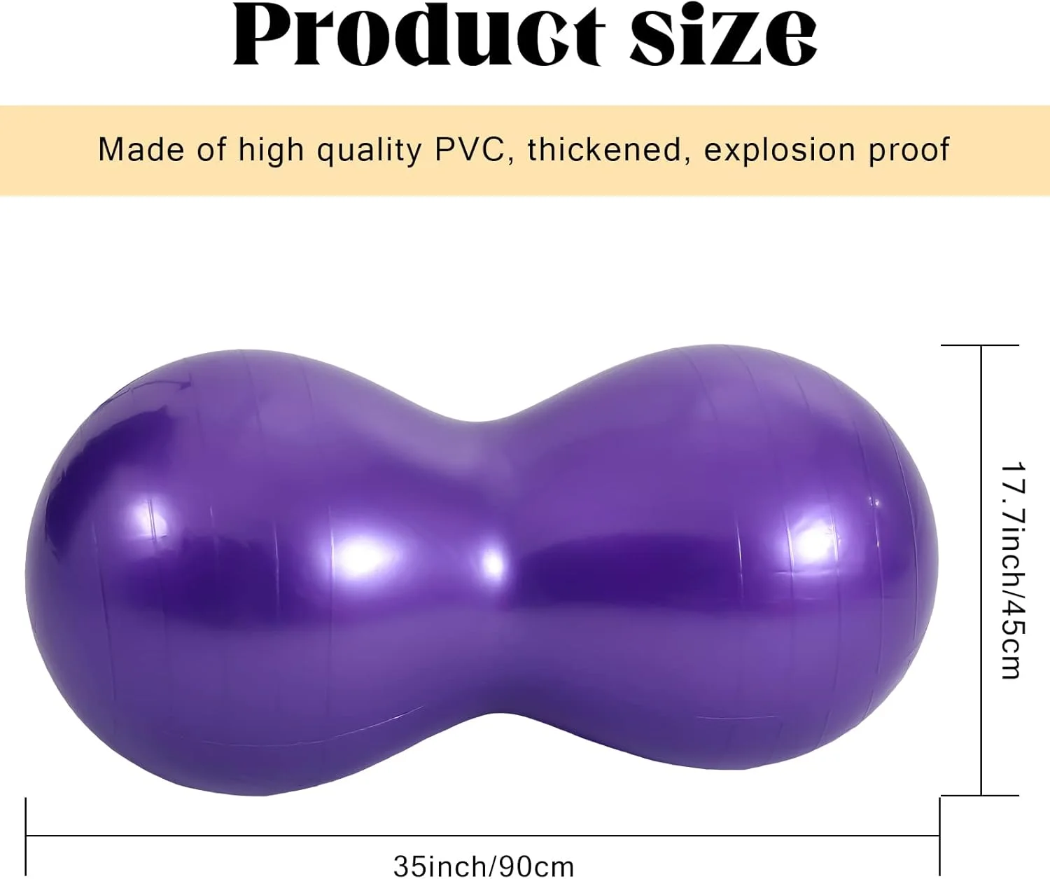 Amyup Custom Logo PVC Anti Burst Peanut Yoga Ball Gym Inflatable Pilates Peanuts Massage Ball