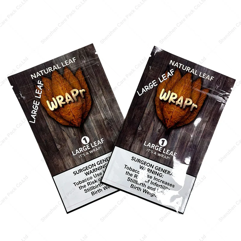 Custom Printing And Packaging Laminated Biodegradable Die Cut Poly Packaging Bags For Cigar Tobacco Leaf