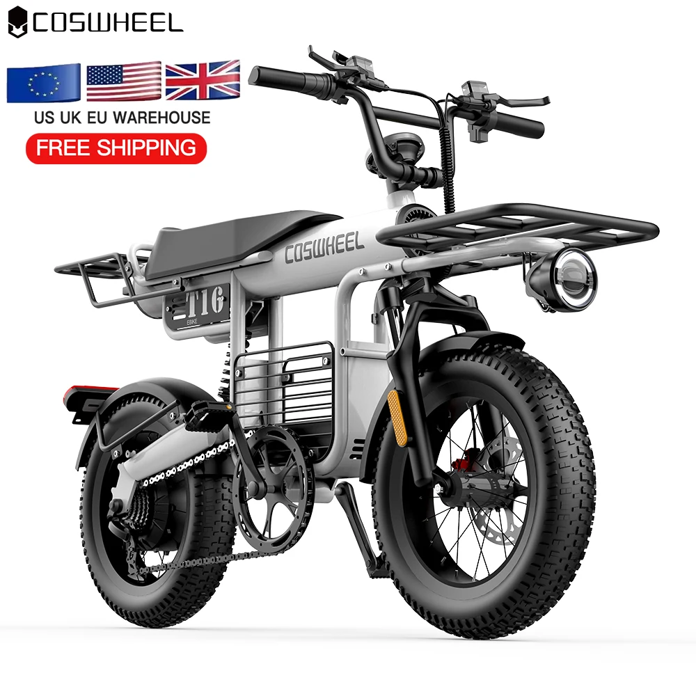 COSWHEEL T16 Ebike E Bicycle Electric Bike 750w 16 inch Fat Tire E-Bike Cheap Electric Bicycle Eu Usa Electric Bicycle Price