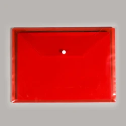 Colorful Business Adhesive Button A4 Size Plastic File Folder Magic Tape Clear Envelope Pp