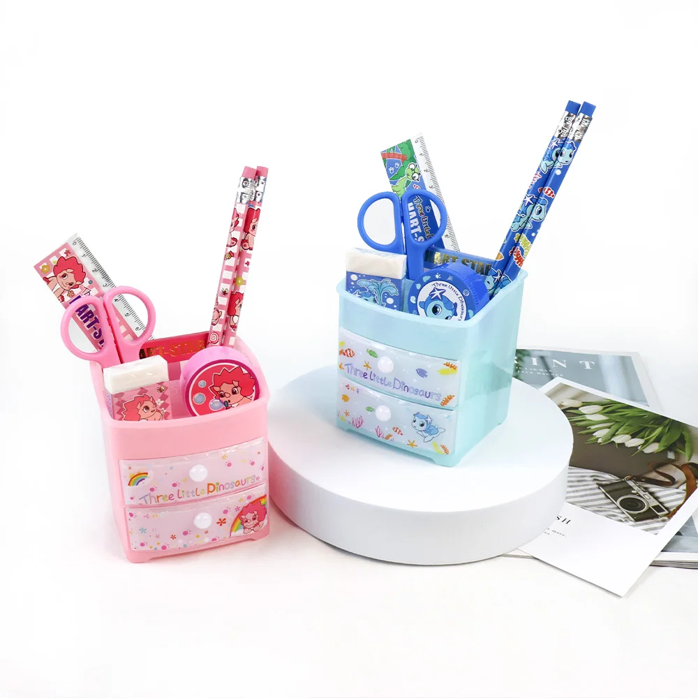 Promotional Items Cute Children Desk Organizer Pen Pencil Container Mini Plastic Stand Pen Holder