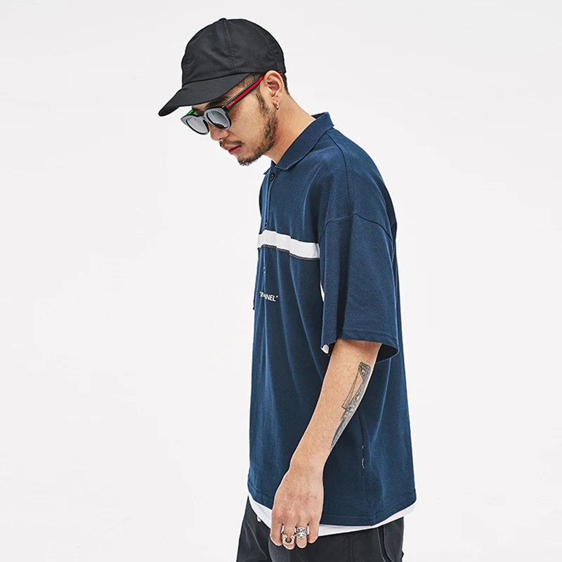 Мужские 100% органический хлопок ткань пике пустой полоса индивидуальный дизайн, рубашка-поло в полоску