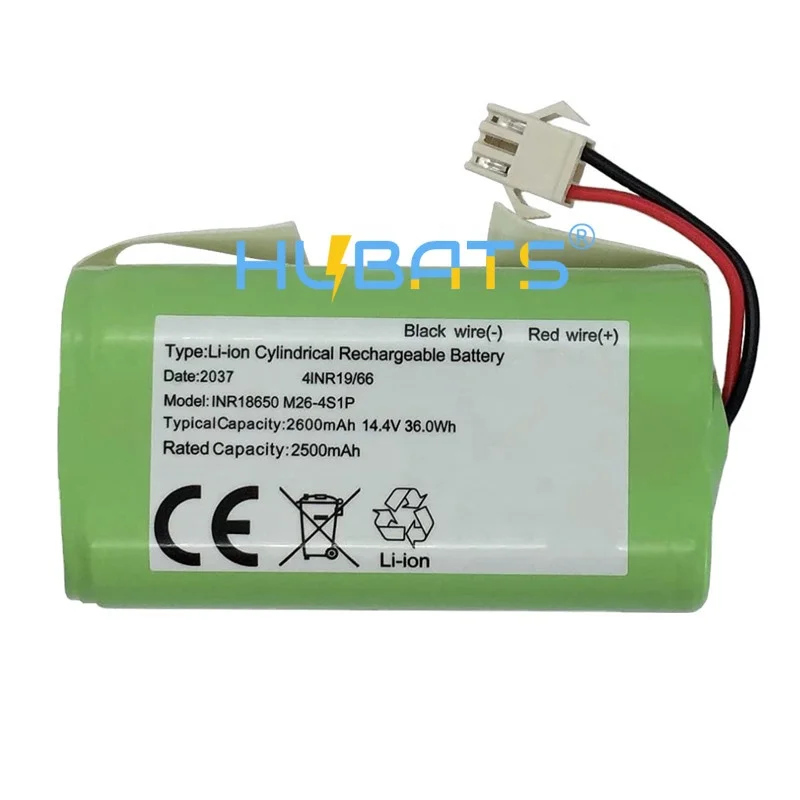 Lithium Ion Battery Pack 18650 2S2P 14.4V 2600mAh for Vacuum Cleaner N79S 500 N79 DN622 lithium 18650 2600mAh 14.4V 14.8V