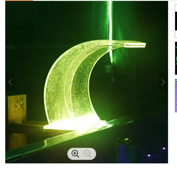 7colors indoor decorative acrylic waterfall with led light strip and adaptor for garden water scape