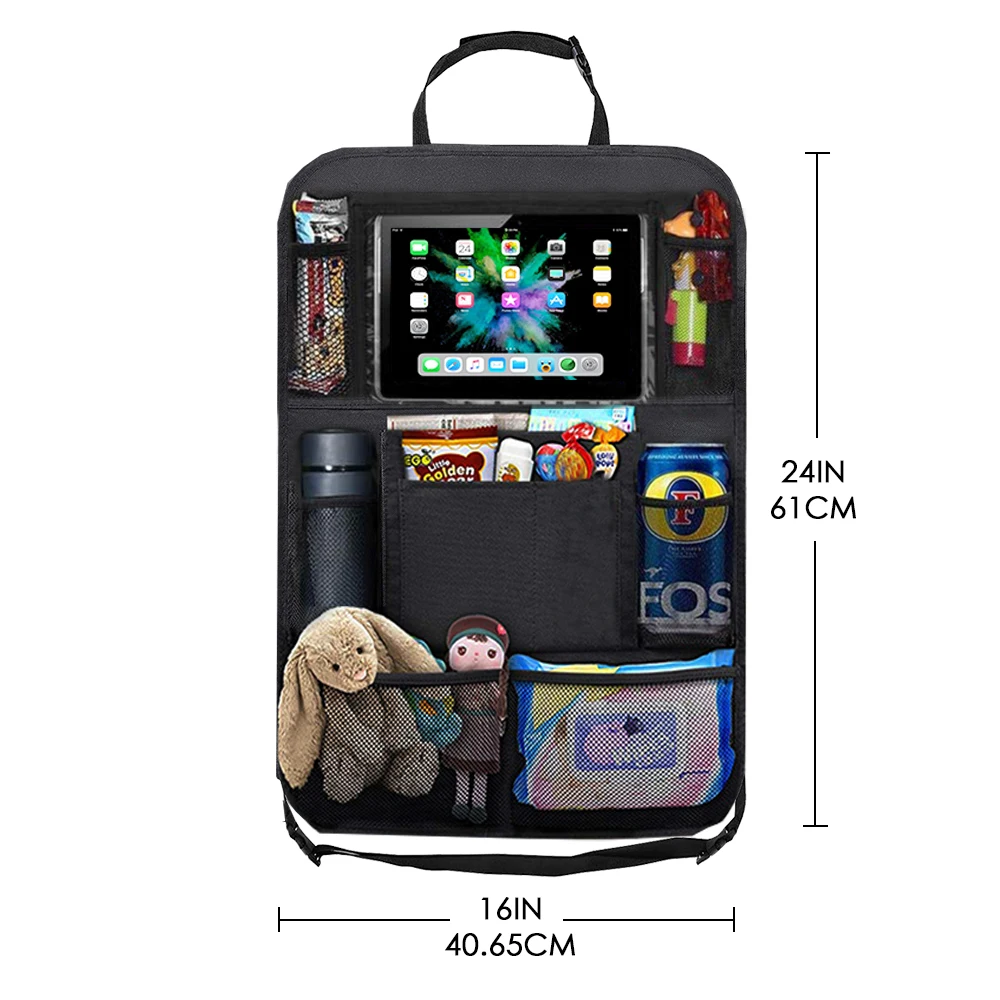 Multi-functional oxford 600D travel back seat car organizer for kids baby car seat organizer Bag