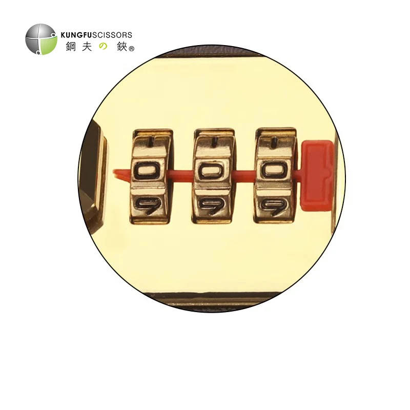 PVC Aluminum Password Barber Carrying Case Premium Barbershop Tools Suitcase For Clippers Trimmers Scissor Golden Barber Box