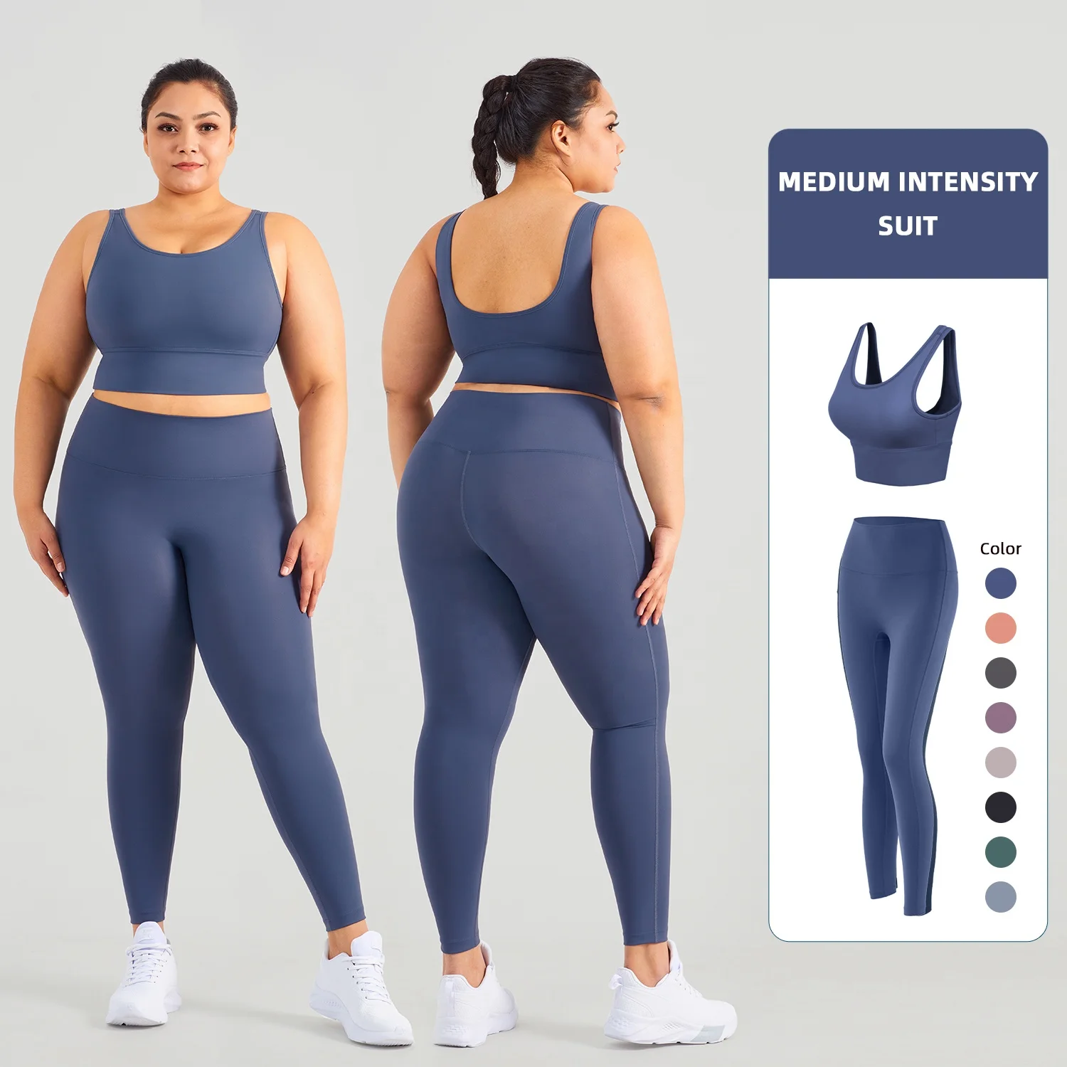 Hot Selling Plus Size Gym Fitness Sets Women Yoga Sexy High Impact Sport Wear