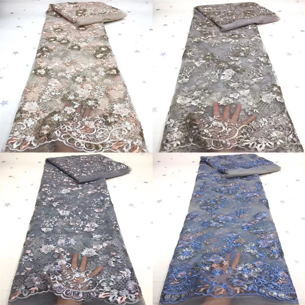 Лидер продаж, африканская кружевная ткань с вышивкой, свадебное Тюлевое кружево, нигерийская сетка, французская сетчатая кружевная ткань