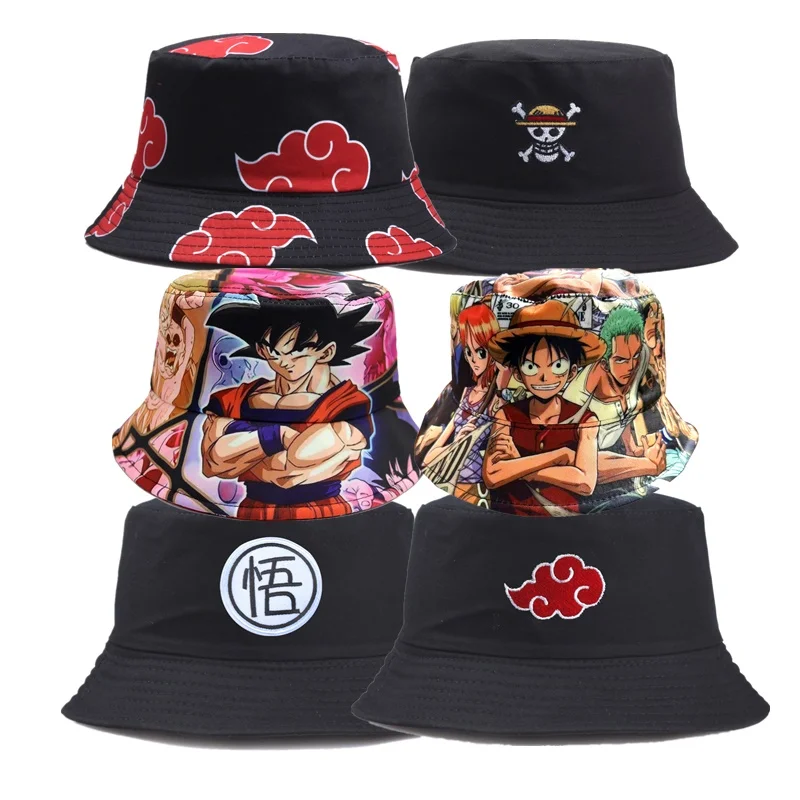 66 стилей красные облака Акацуки демон убийца дракон Гоку 1 шт. Nika Luffy Zoro Totoro летние спортивные кепки аниме шляпы-ведра