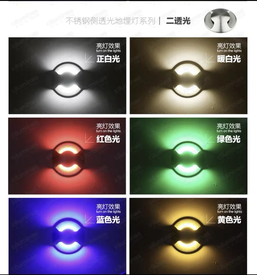 IP68 3W 1W LED Underground Light Ground Garden Path Floor Lamp Outdoor Underground Buried Yard Lamp Landscape Light 85-265V DC12