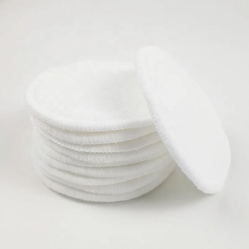 Zero Waste 8cm Bamboo Terry Cosmetic Tool Face Cloth Reusable Bamboo Makeup Remover Pads Washable