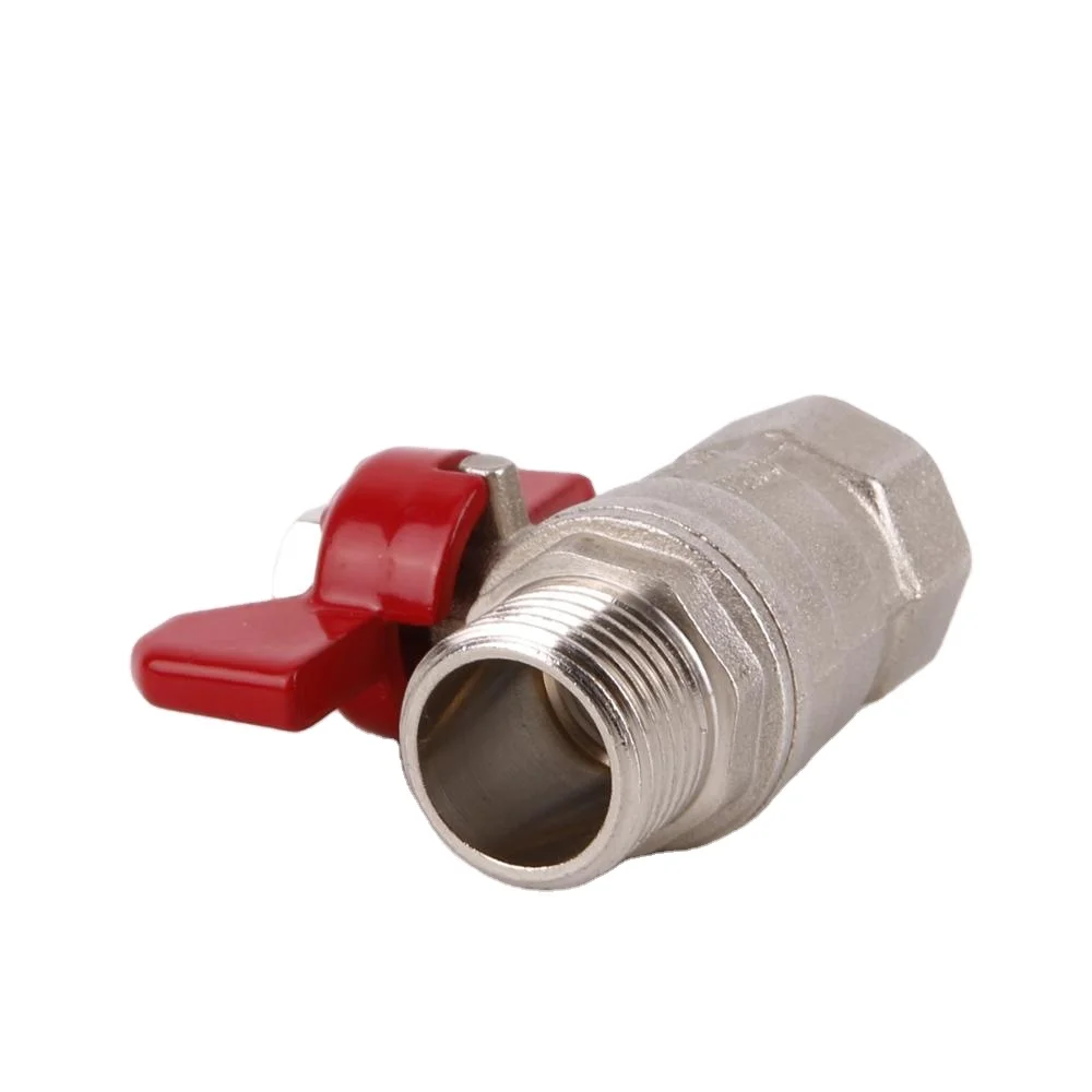 BT1028 high quality brass ball valve with butterfly handle for gas water